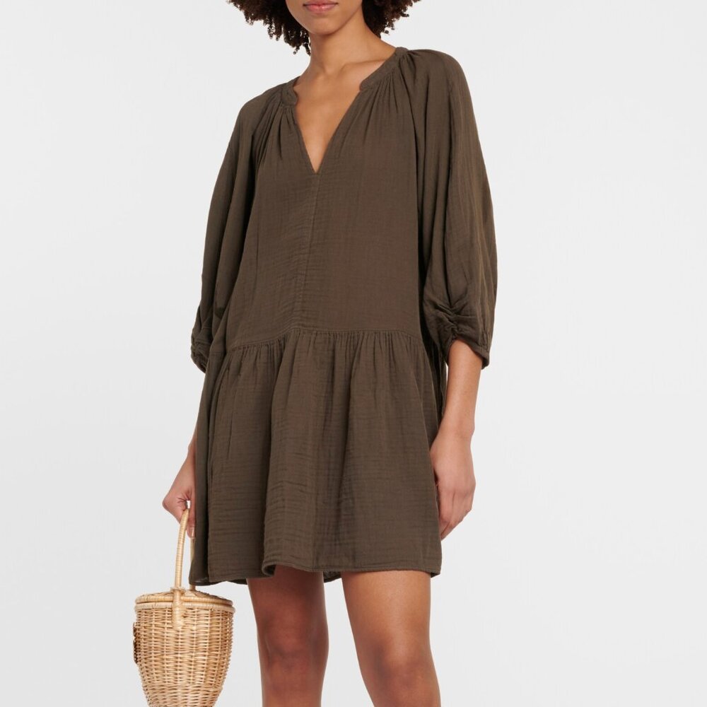 Velvet by Graham & Spencer Nica Cotton Gauze Dress - Caper - XS
